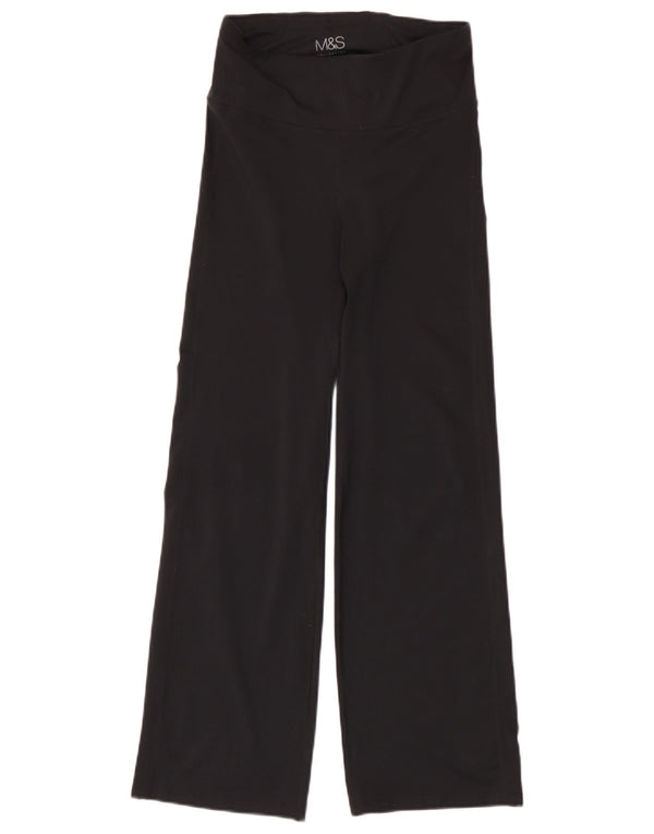 Pantaloni da tuta da donna Marks & Spencer a gamba larga UK 8 piccoli neri