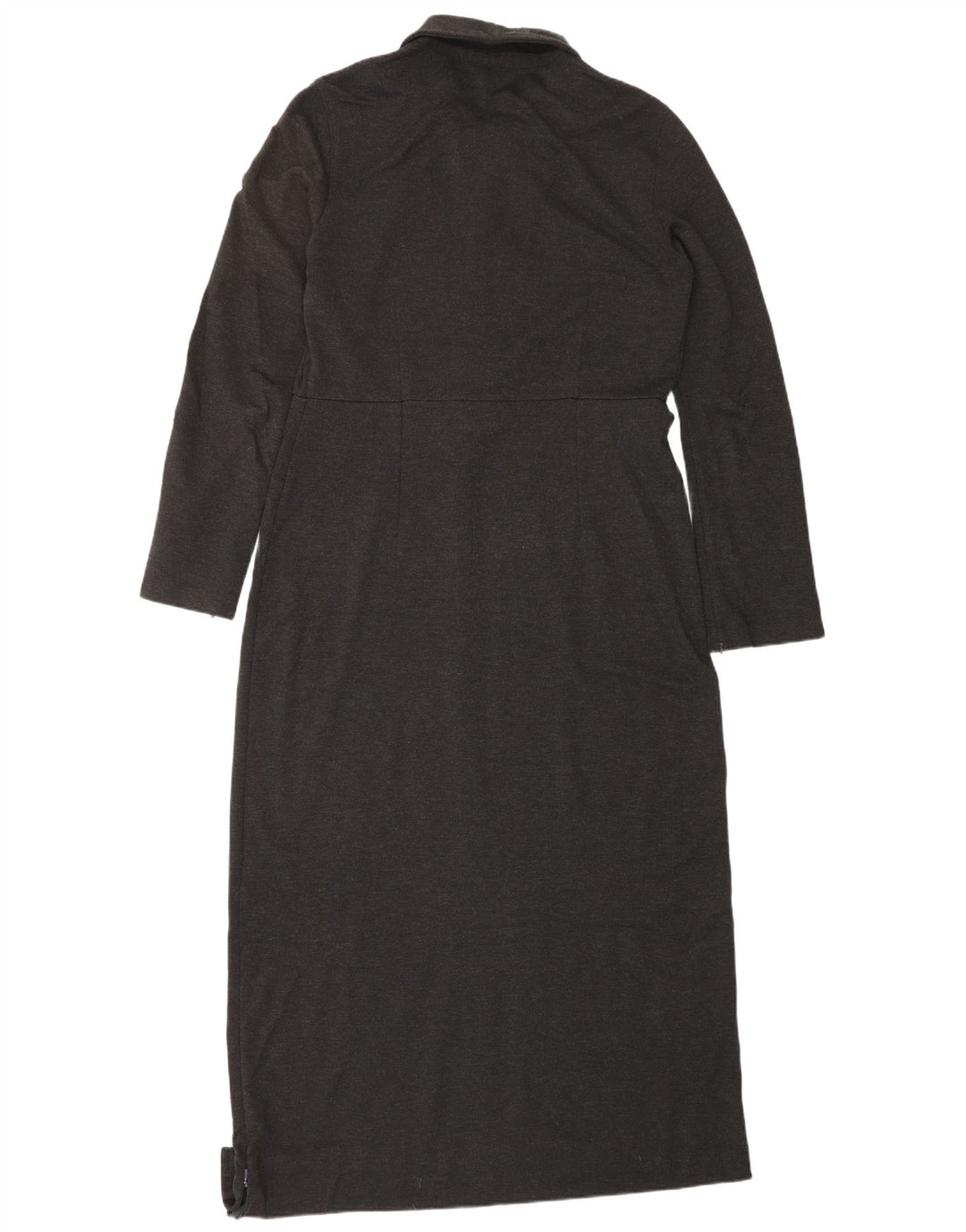 EDDIE BAUER Abito maxi a maniche lunghe oversize da donna UK 10 piccolo grigio