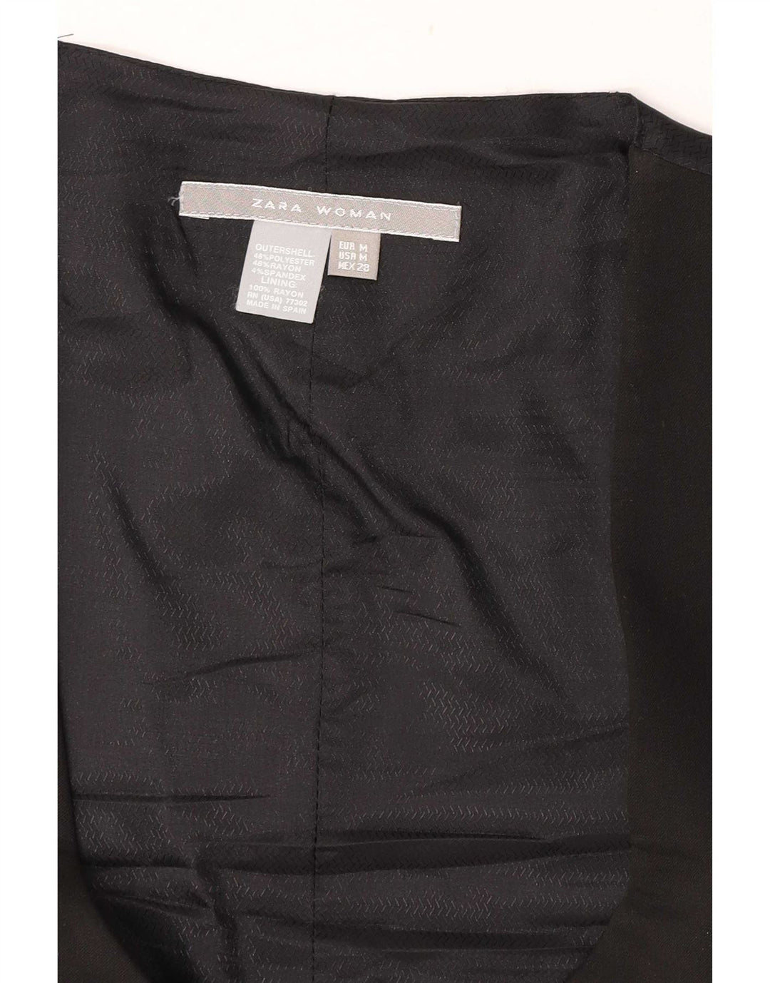 Gilet da donna Zara UK 12 poliestere nero medio