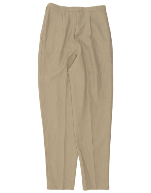 Pantaloni chino a vita alta da donna Marks & Spencer UK 14 medio W24 L30 Beige