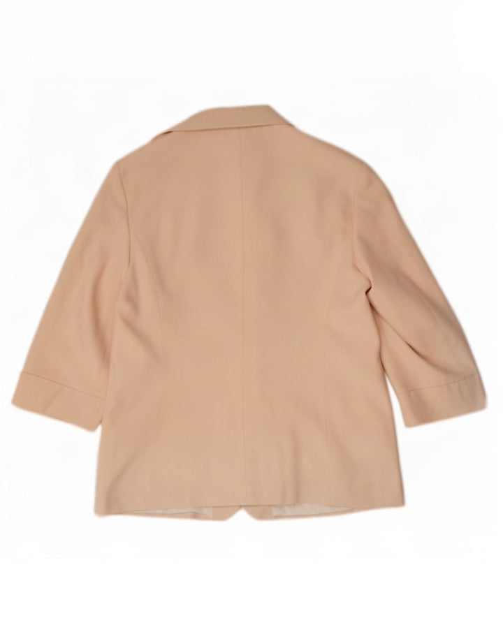 Giacca blazer da donna Marks & Spencer con maniche a 3/4 e 1 bottone UK 16 grande rosa