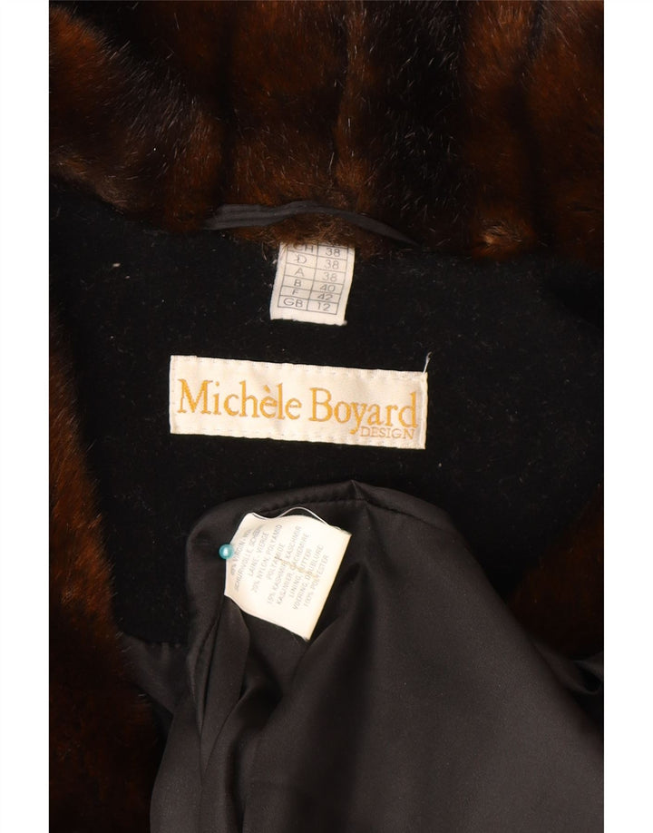 Soprabito oversize con cappuccio da donna Michele Boyard UK 12 lana nera media