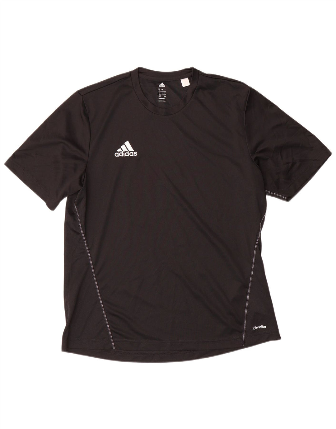 T-shirt ADIDAS da uomo Climalite Top grande in poliestere nero