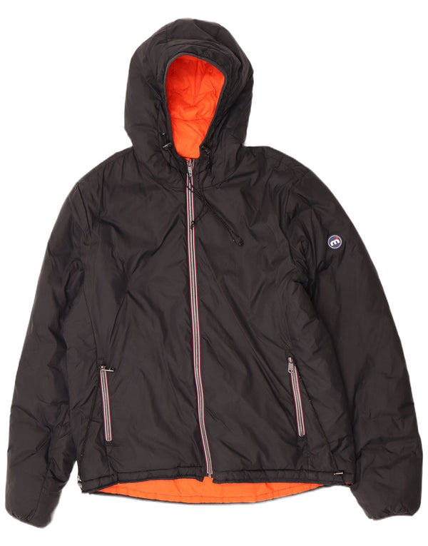 Giacca a vento reversibile con cappuccio da uomo Mistral UK 42 XL nera in poliammide