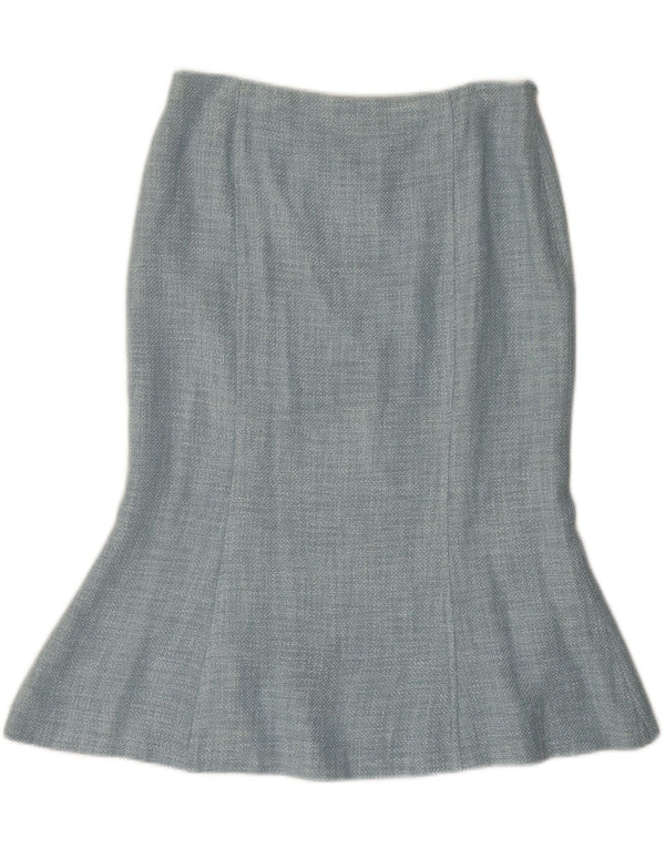 Gonna a tromba da donna Hobbs UK 12 media W30 viscosa blu