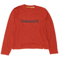 Timberland Top grafico da uomo a maniche lunghe in cotone rosso medio