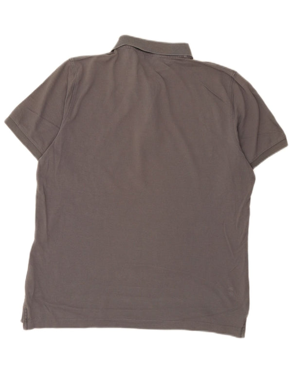 Polo da uomo Calvin Klein in cotone grigio medio