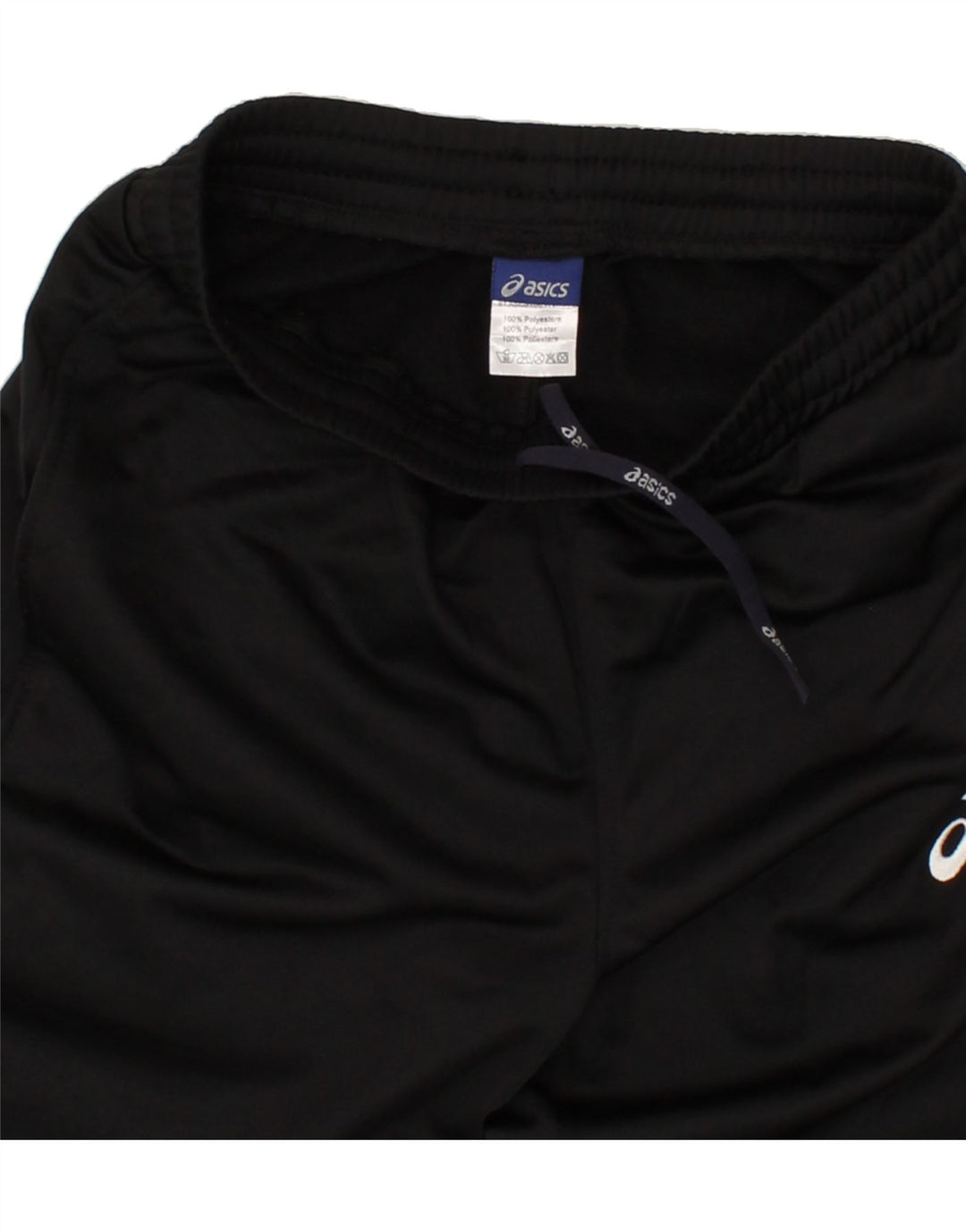 ASICS Boys Tracksuit Trousers 13-14 Years Black Polyester Vintage Asics and Second-Hand Asics from Messina Hembry 