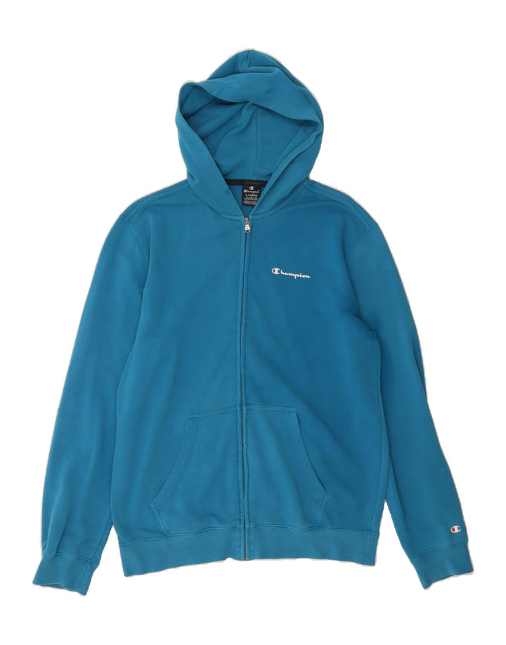 CHAMPION Mens Zip Hoodie Sweater XL Blue Cotton Vintage Champion and Second-Hand Champion from Messina Hembry 