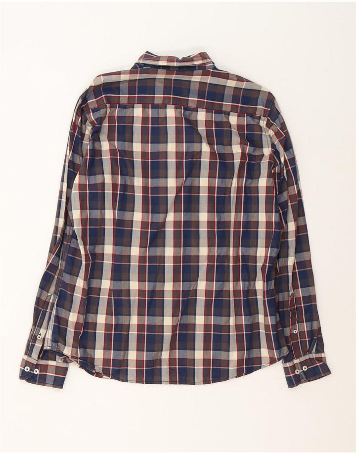 Camicia Benetton Uomo XL Cotone Check Multicolor