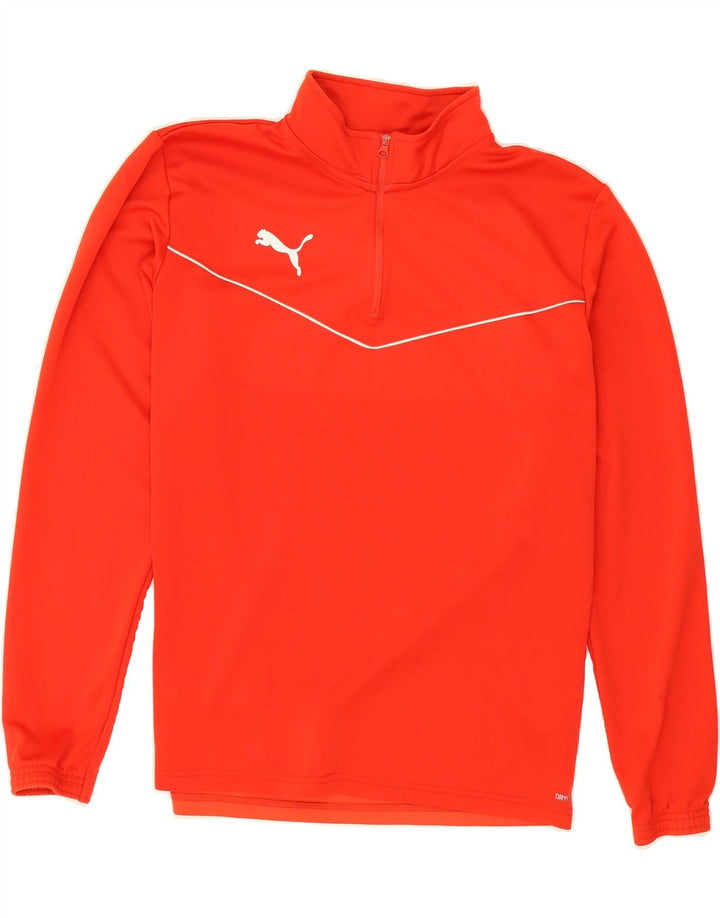 PUMA Mens Dri Fit Zip Neck Sweatshirt Jumper Large Red Polyester Vintage Puma and Second-Hand Puma from Messina Hembry 