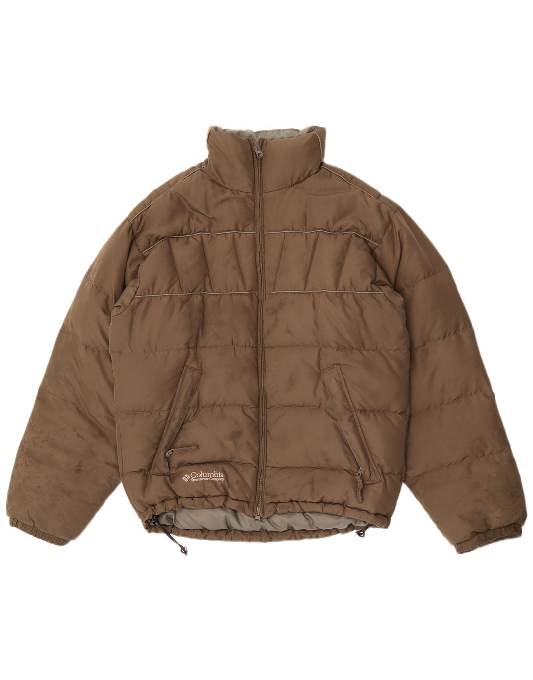 Giacca imbottita Columbia da uomo vestibilità ampia UK 36 Small Khaki