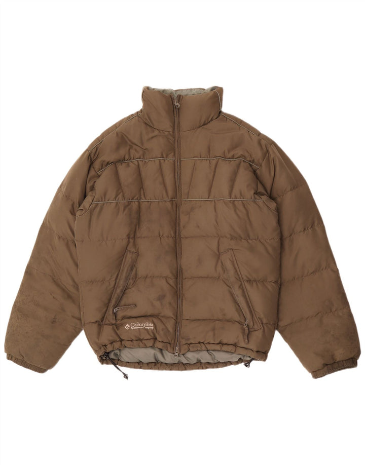 Giacca imbottita Columbia da uomo vestibilità ampia UK 36 Small Khaki