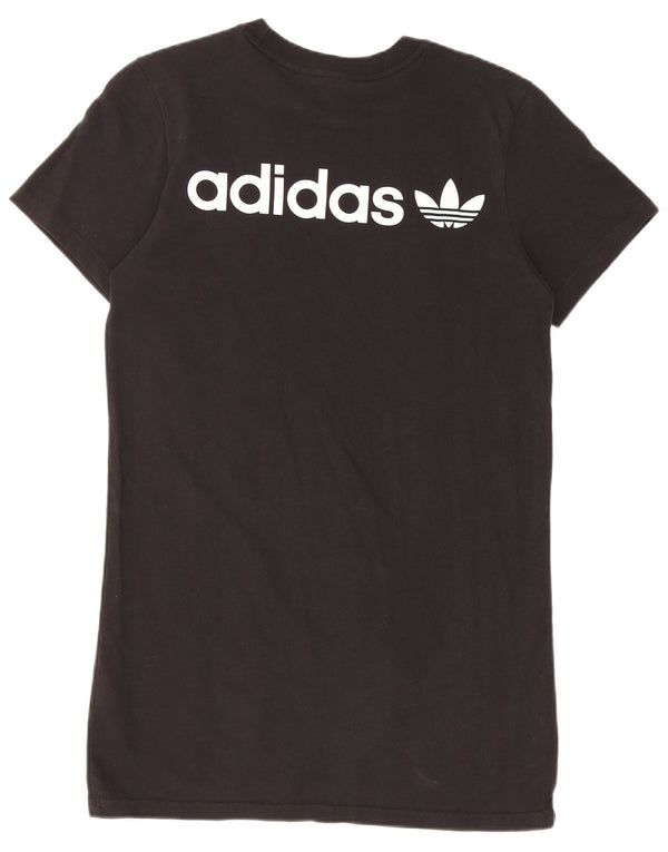 Abito t-shirt grafica da donna Adidas UK 4/6 XS cotone nero