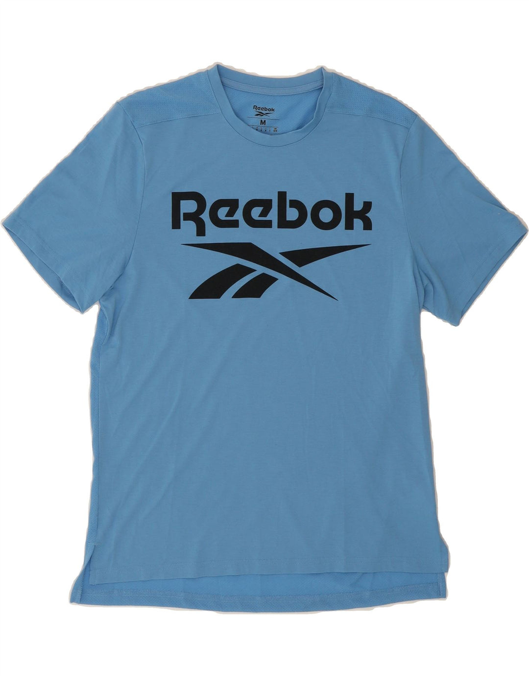 REEBOK Mens Graphic T-Shirt Top Medium Blue Polyester Vintage Reebok and Second-Hand Reebok from Messina Hembry 
