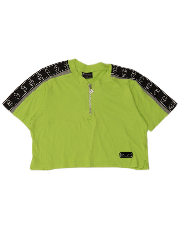 T-shirt grafica corta da donna Champion UK 18 XL Cotone color block verde