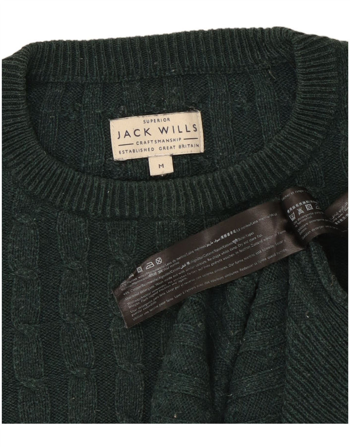 Maglione maglione girocollo da uomo Jack Wills in lana verde medio