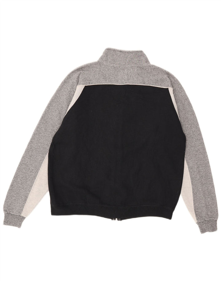 Giacca da ginnastica da uomo Champion piccola in cotone color block nero