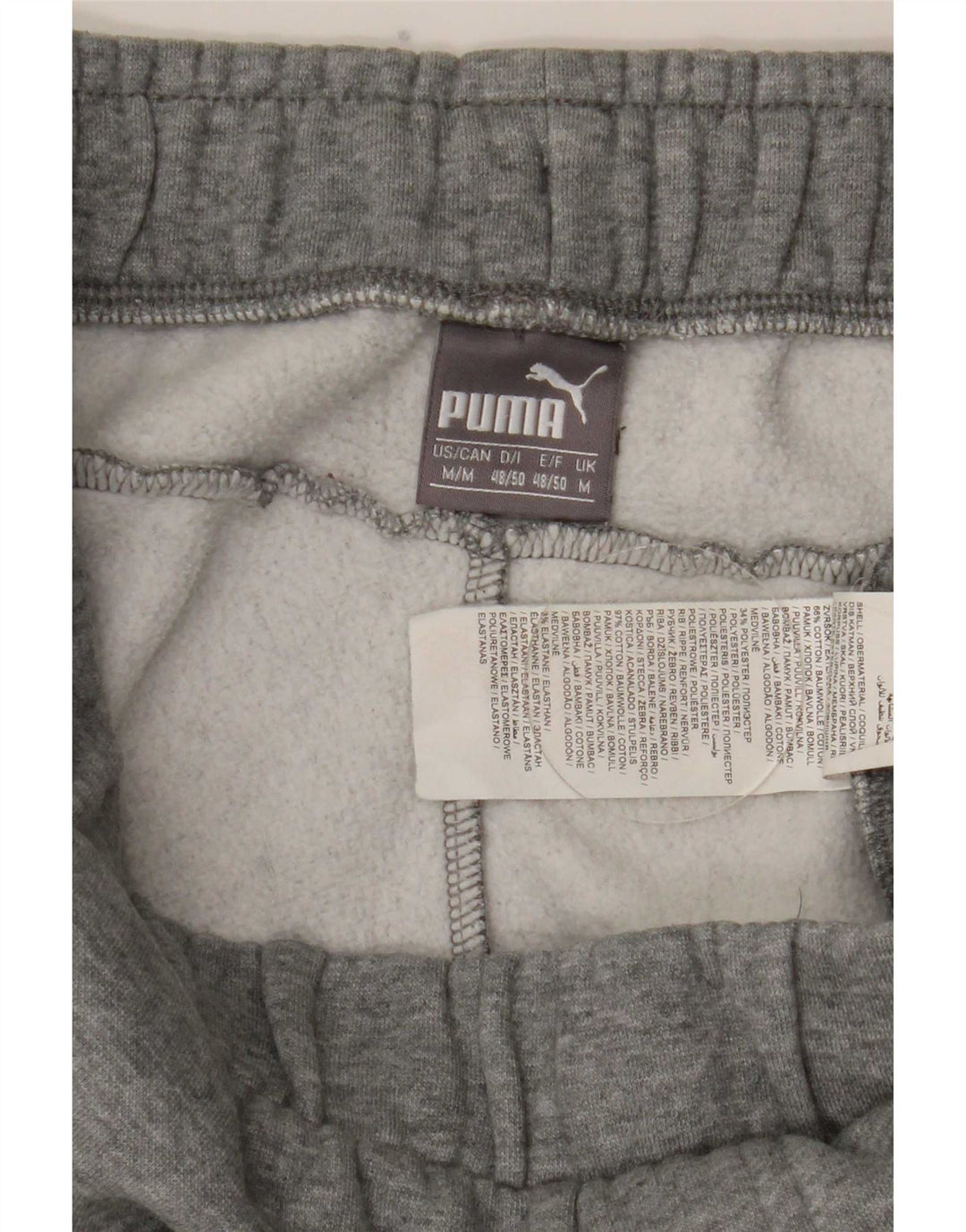 Pantaloni da tuta grafica da uomo Puma Joggers in cotone grigio medio