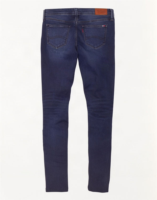 Jeans skinny a vita bassa da donna Tommy Hilfiger W28 L34 Blu navy