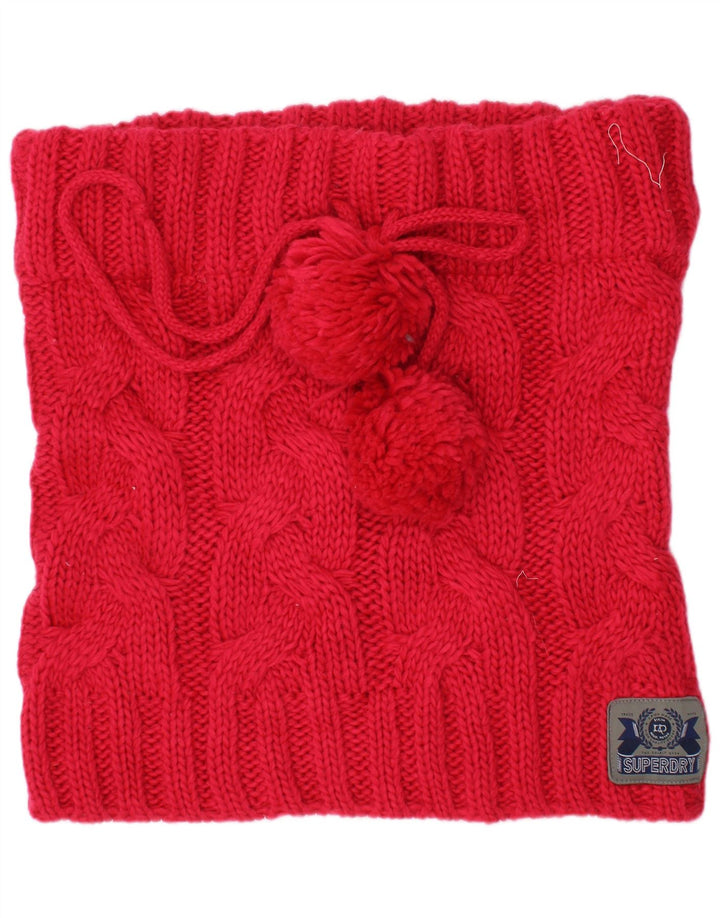 Sciarpa Snood da donna in maglia Superdry, taglia unica, in acrilico rosa invernale