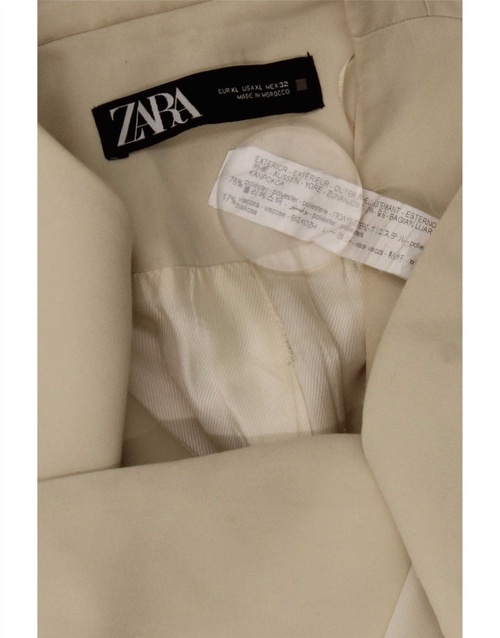 Giacca blazer da donna Zara UK 18 XL Poliestere beige