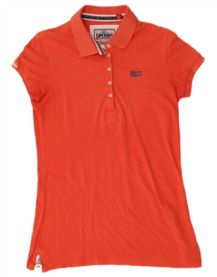 Polo da donna Superdry UK 14 grande rossa in cotone