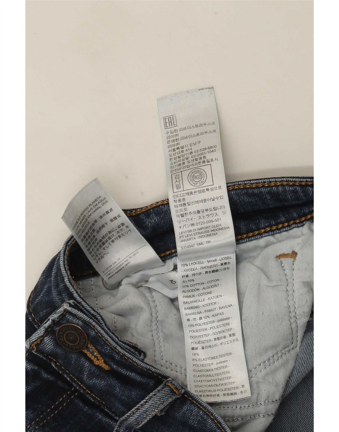 Jeans Levi's 712 Slim da donna W27 L30 Lyocell blu