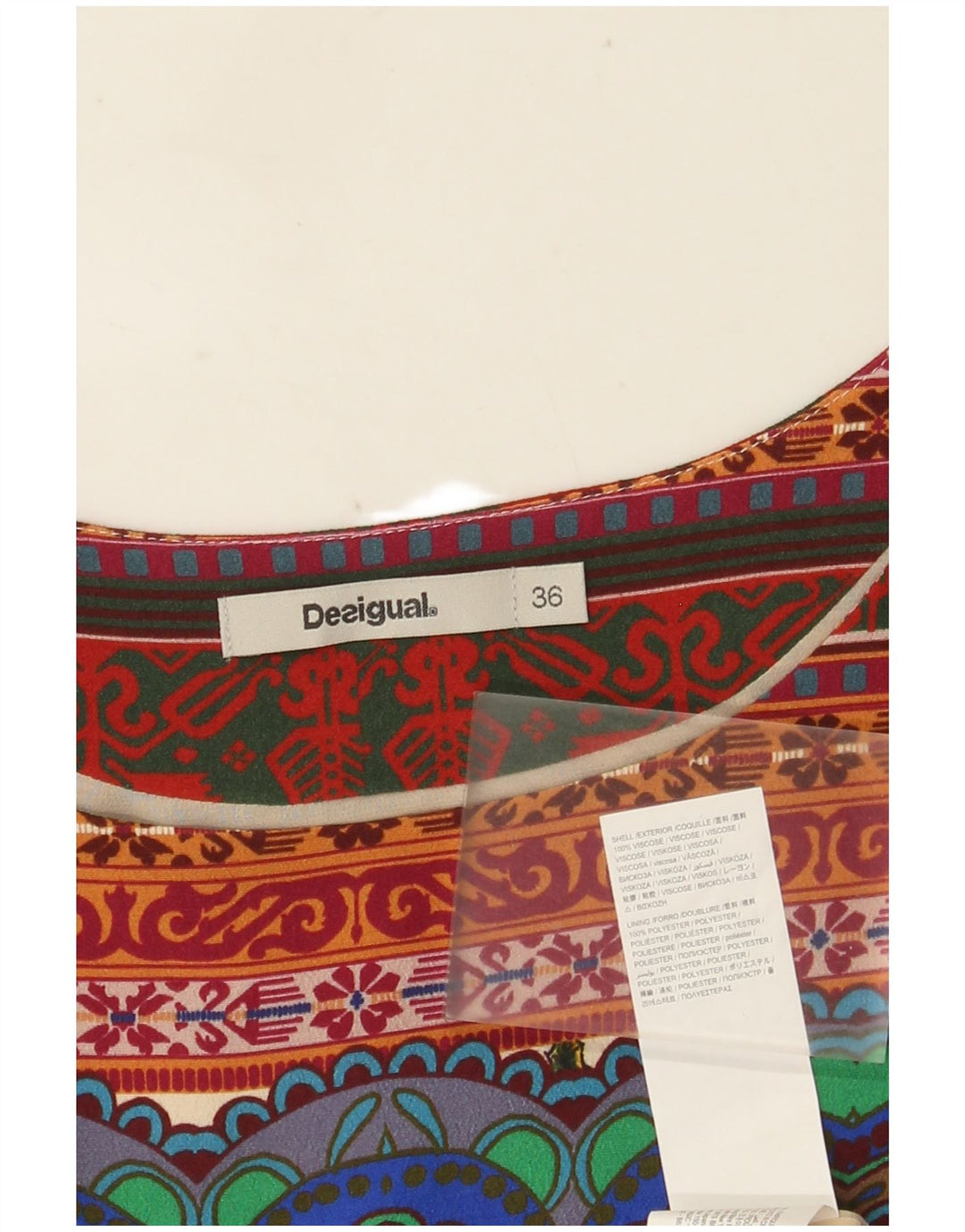 DESIGUAL Abito a trapezio grafico da donna EU 36 Piccolo floreale multicolore