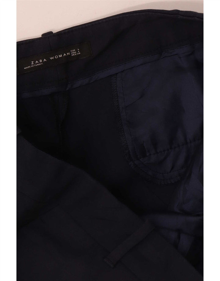 Pantaloni chino slim da donna Zara grandi W30 L27 blu navy