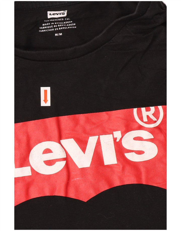 T-shirt grafica da uomo Levi's Top in cotone nero medio