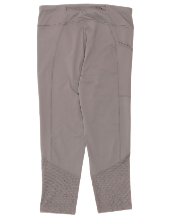 Leggings Nike Dri Fit Capri da donna UK 10 piccolo poliestere grigio