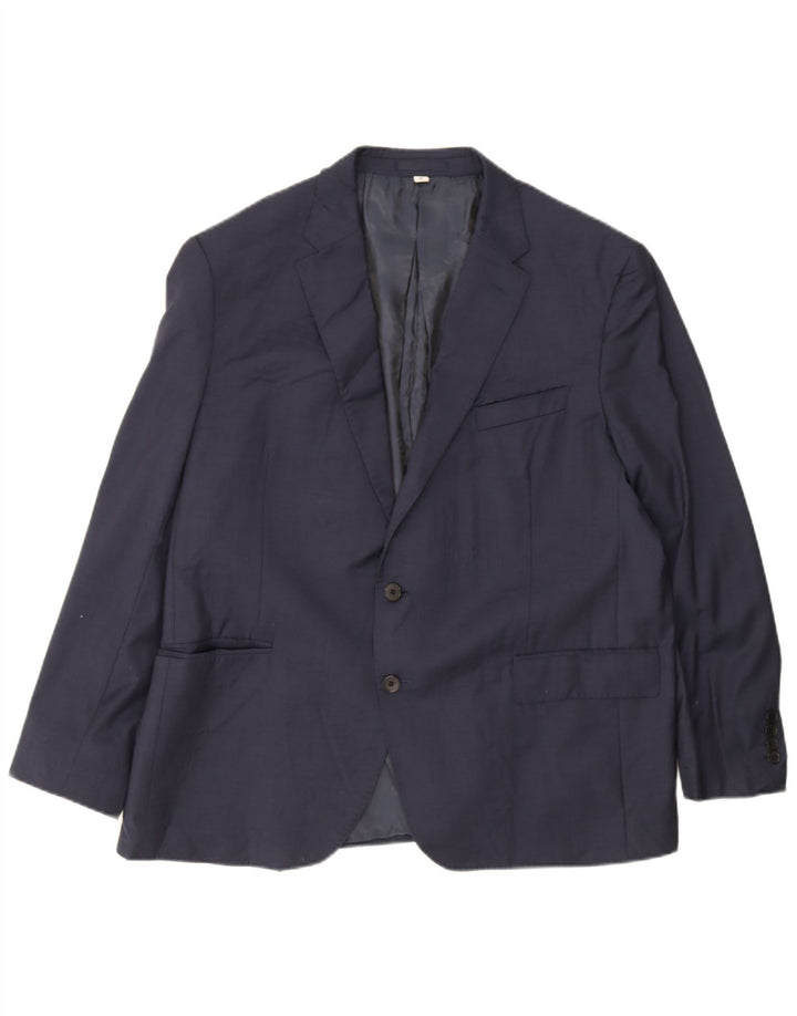 Giacca blazer corta da uomo a 2 bottoni Marks & Spencer UK 42 XL Blu navy