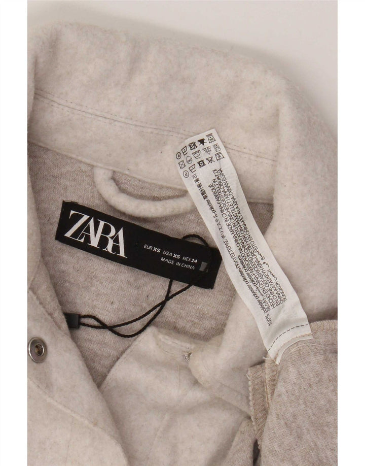 Giacca Shacket da donna Zara UK 6 XS Poliestere beige