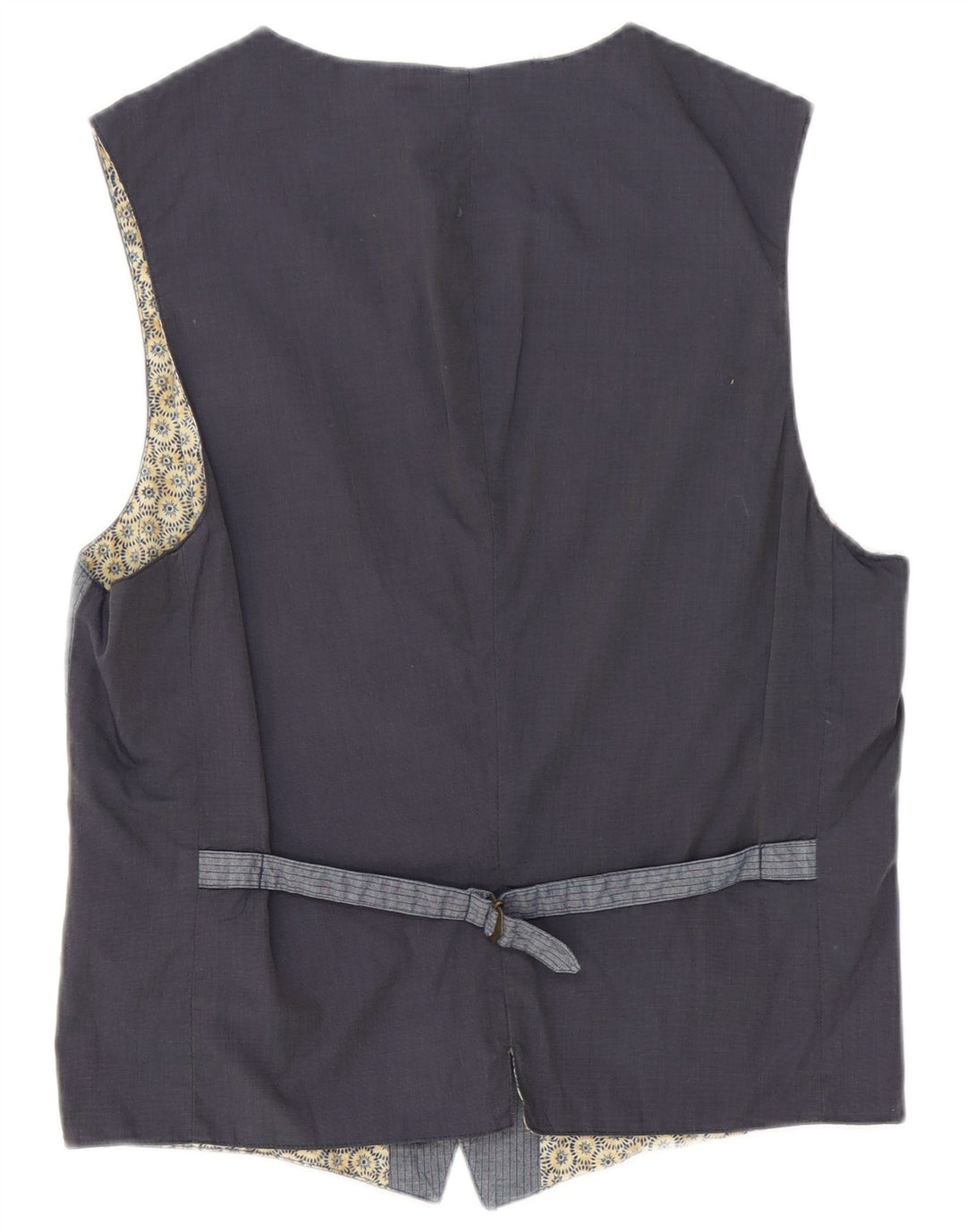 Gilet Uomo Sisley IT 50 Cotone Gessato Blu Medio