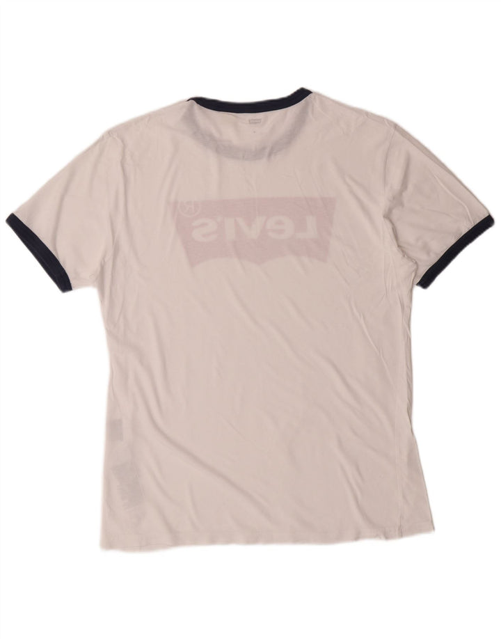T-shirt grafica da uomo LEVI'S Top in cotone bianco medio classico