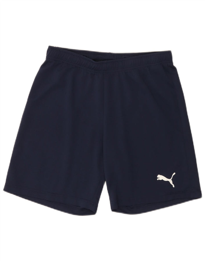Pantaloncini sportivi da uomo Puma medi blu navy in poliestere