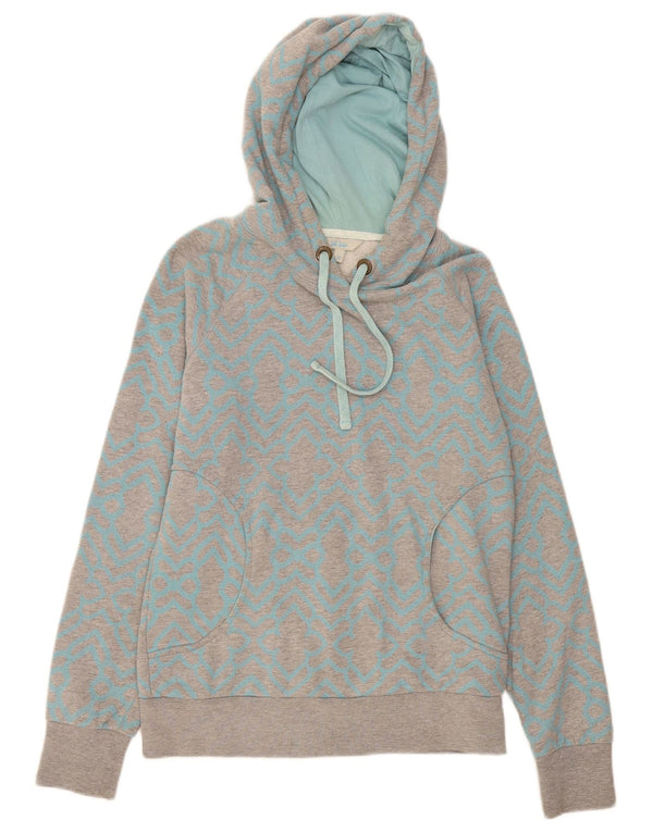 Maglione con cappuccio da donna Fat Face UK 10 Piccolo cotone geometrico grigio