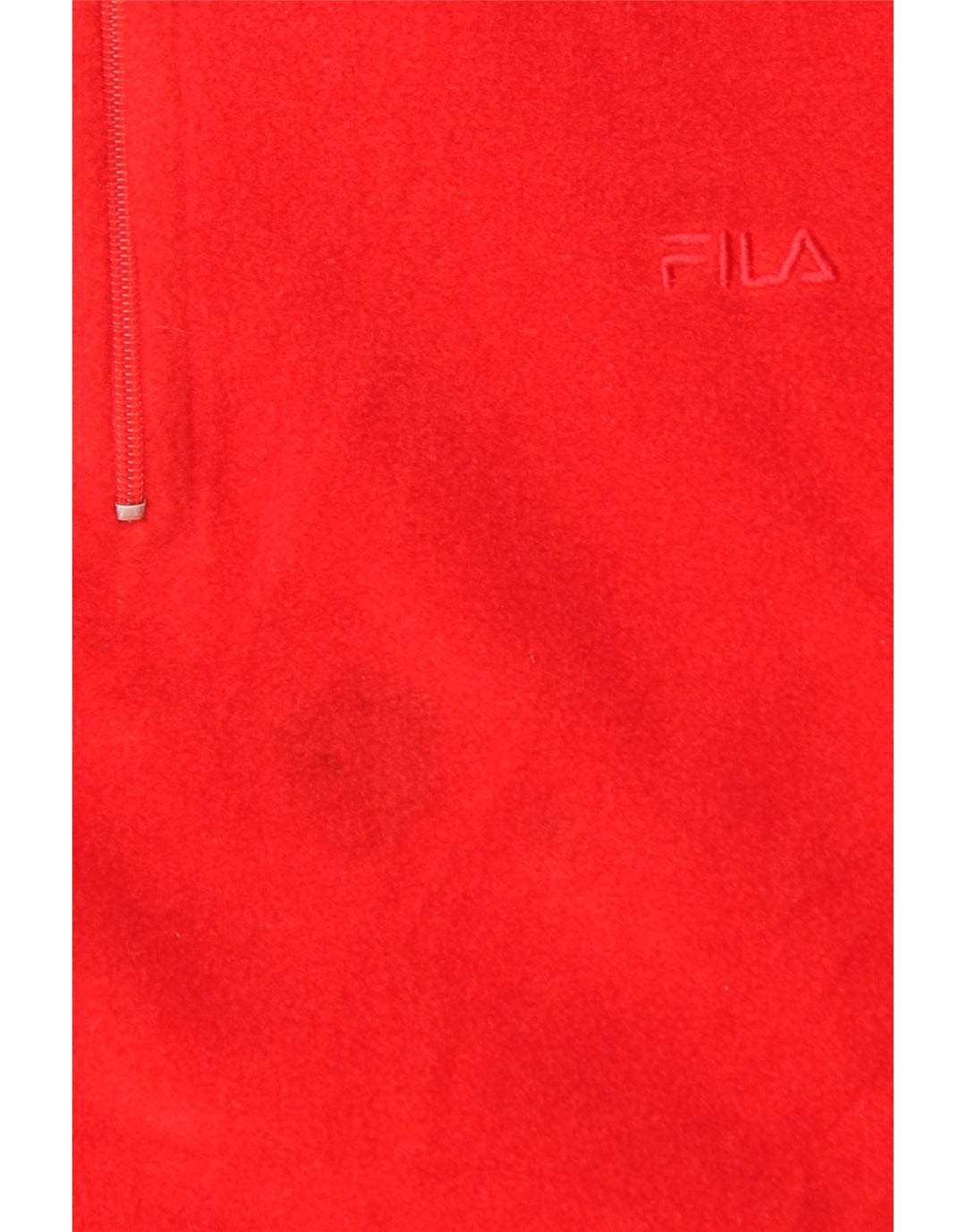 Maglione in pile da uomo FILA con zip e collo IT 54 XL rosso poliestere