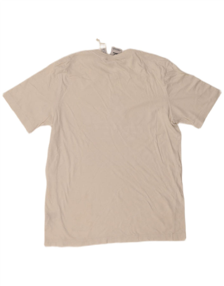 T-shirt grafica da uomo Adidas Top in cotone bianco medio