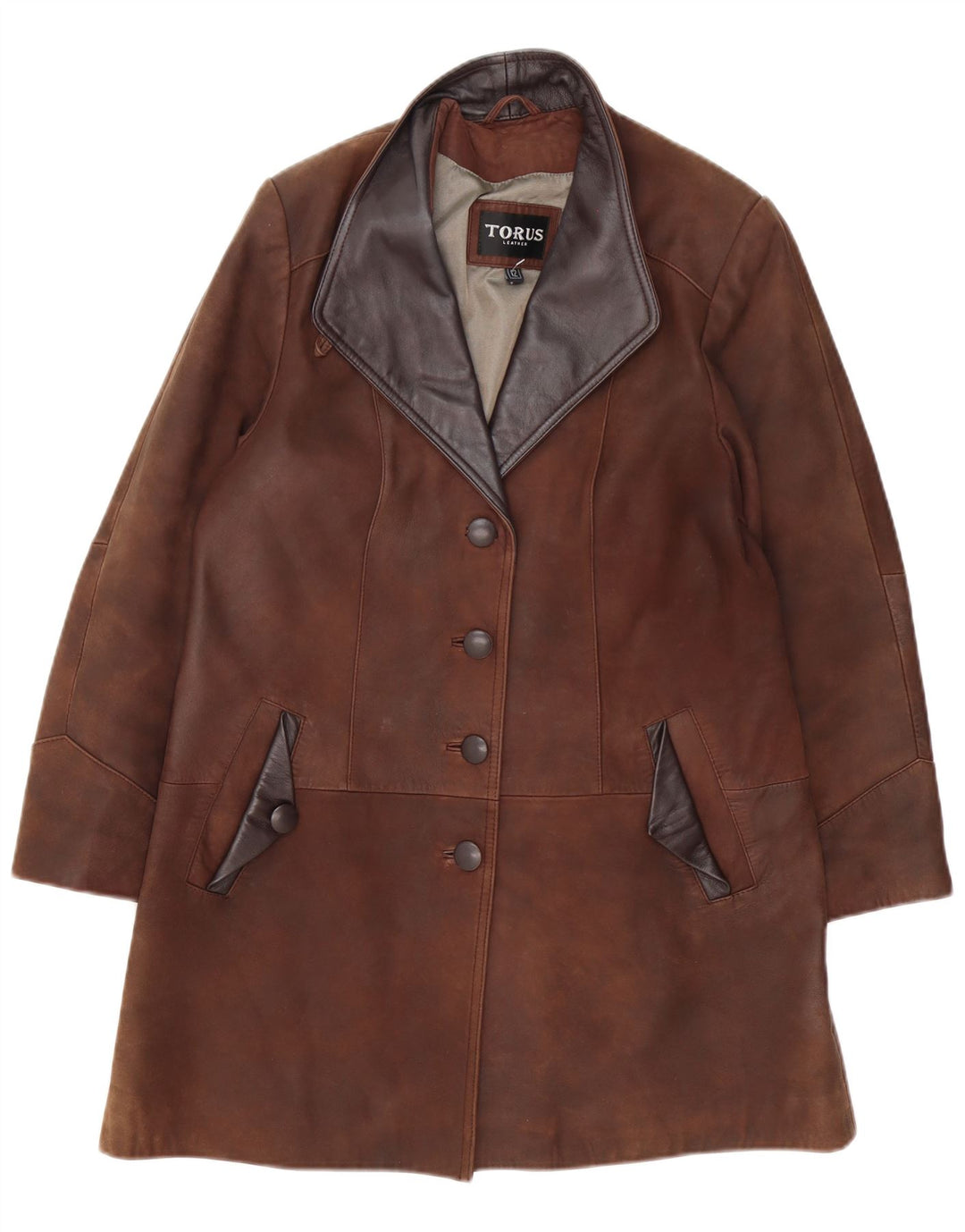 Cappotto in pelle da donna Torus UK 12 Marrone medio