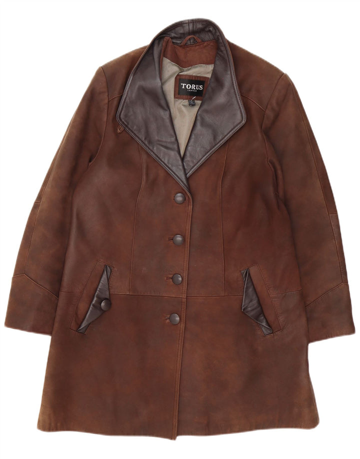 Cappotto in pelle da donna Torus UK 12 Marrone medio