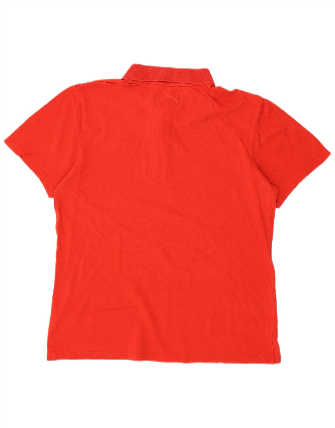 PUMA Mens Polo Shirt Medium Red Cotton