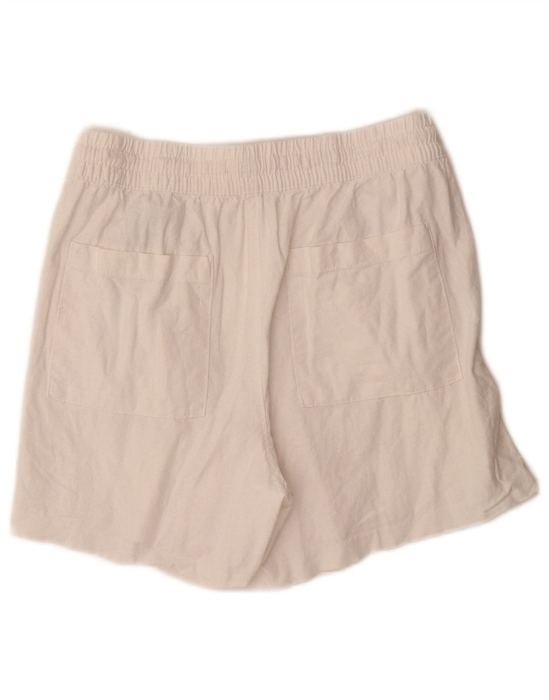 Pantaloncini chino da donna Marks & Spencer UK 10 piccoli W28 lino bianco