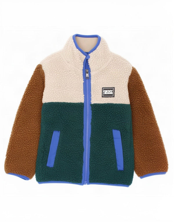 Giacca in pile Dkny da bambino 2-3 anni in poliestere color block multicolore
