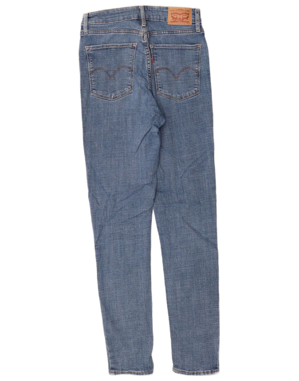 LEVI'S Womens 721 High Rise Skinny Jeans W27 L30 Blue Cotton