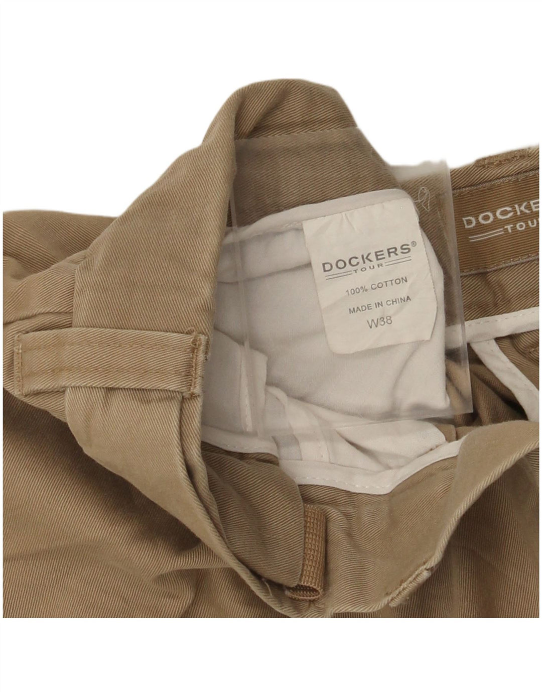Pantaloncini chino da uomo Dockers W38 XL in cotone beige