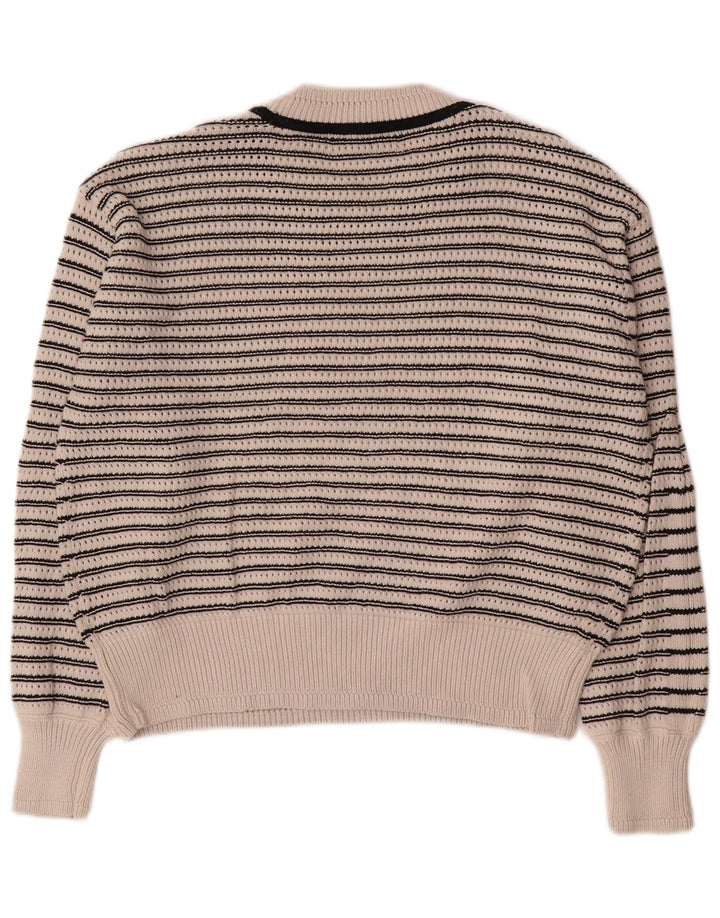 Maglione maglione girocollo da donna Marks & Spencer UK 14 medio bianco sporco