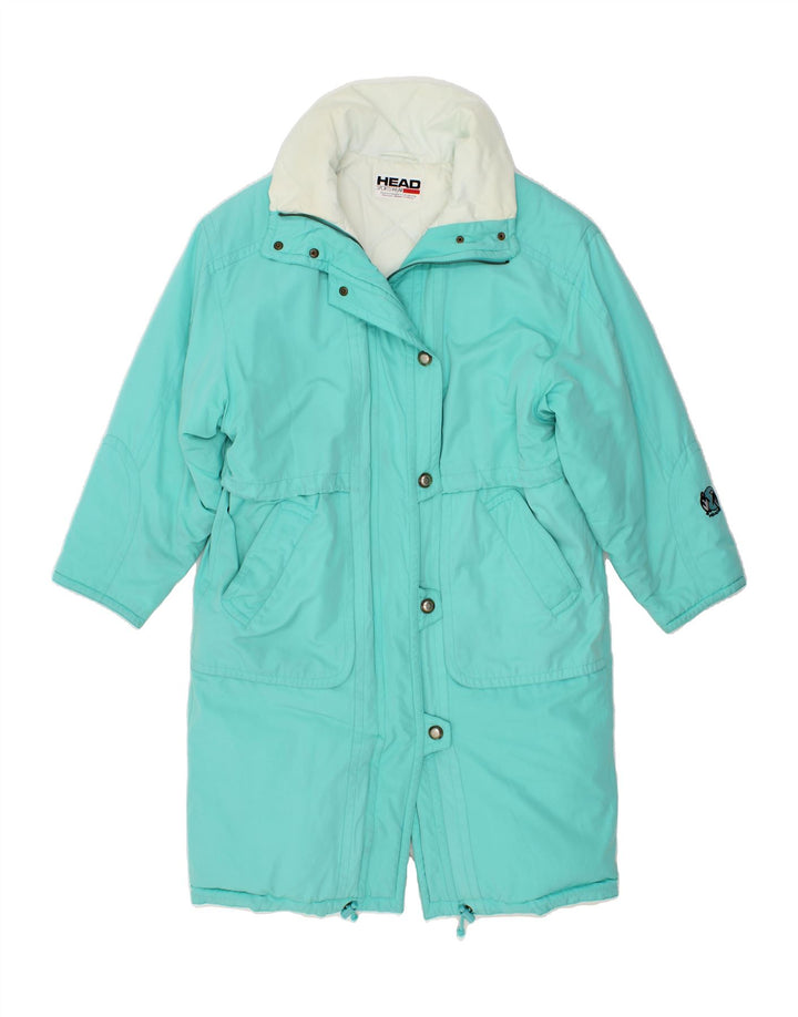 HEAD Womens Overcoat EU 38 Medium Blue Polyester Vintage HEAD and Second-Hand HEAD from Messina Hembry 