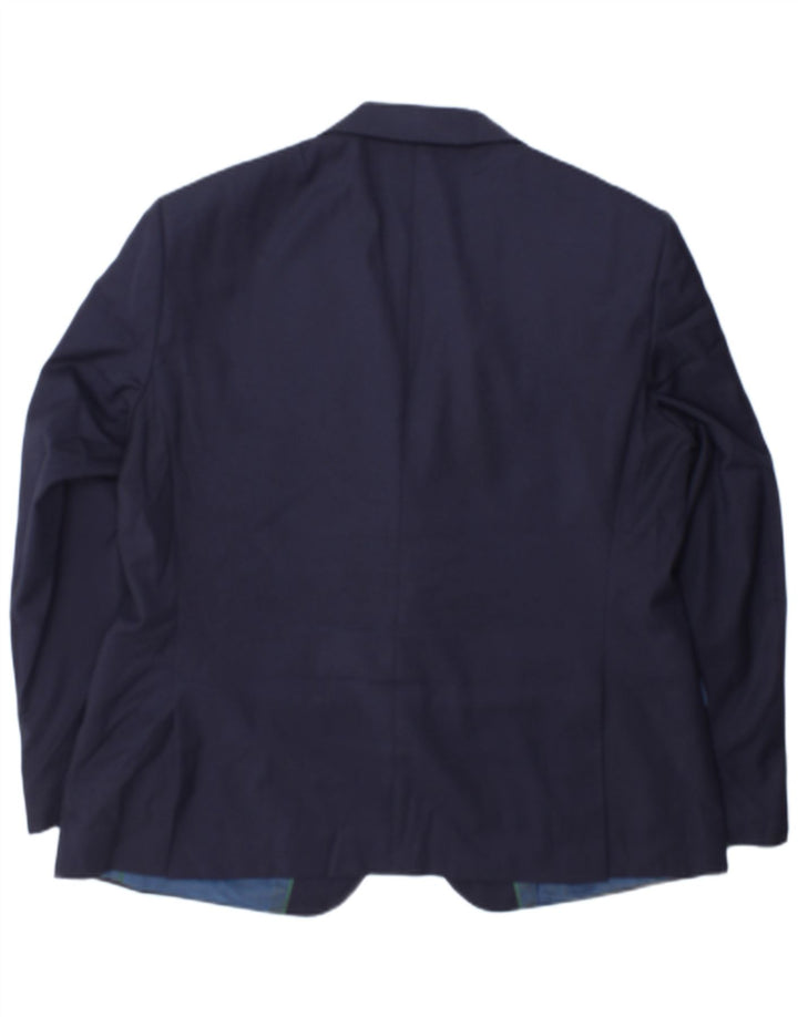 Giacca blazer da uomo Marks & Spencer vestibilità regolare a 2 bottoni UK 44 XL Blu navy